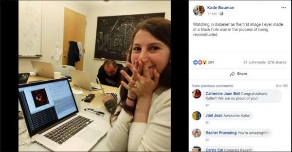 Katie Bouman, Perempuan Jenius di Balik Foto Lubang Hitam Pertama