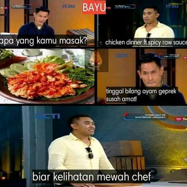 Bikin Ngakak, Ini 10 Meme Kocak Acara MasterChef Indonesia