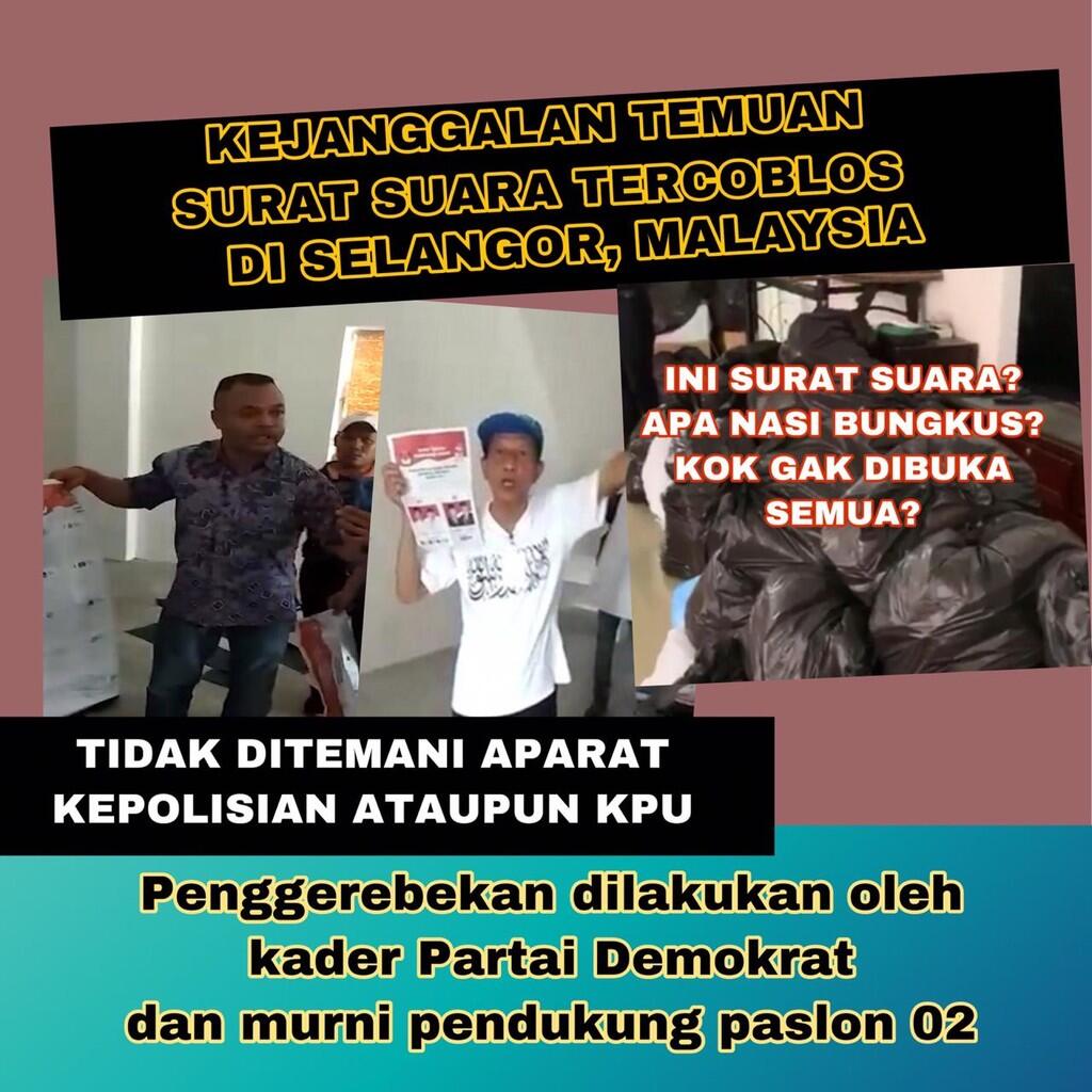 Upaya Jatuhkan Jokowi Dengan Hoaks Surat Suara Tercoblos di Malaysia
