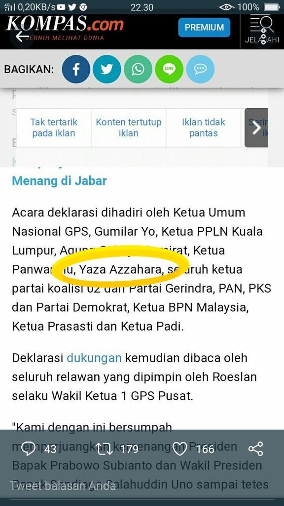 Polemik Ketua Panwaslu Malaysia, Yunarto Tanya Hadirnya Yaza di Acara Prabowo-Sandi