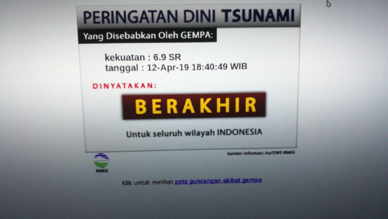 Gempa Magnitudo 6.9 Mengguncang BanggaiKep-Sulawesi Tengah