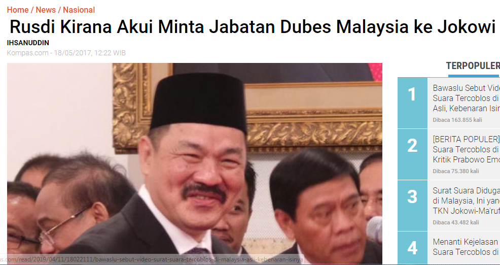 Lho, Kok Bisa Wakil Dubes RI di Malaysia Jadi PPLN?