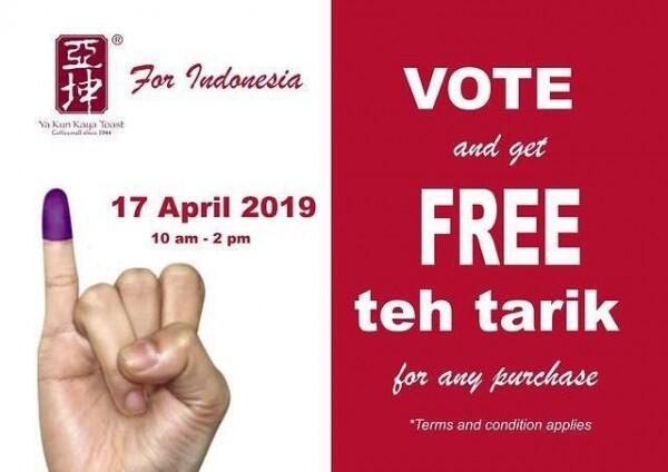 13 Promo Makan Murah Pemilu 2019, Diskonnya Gila-gilaan!