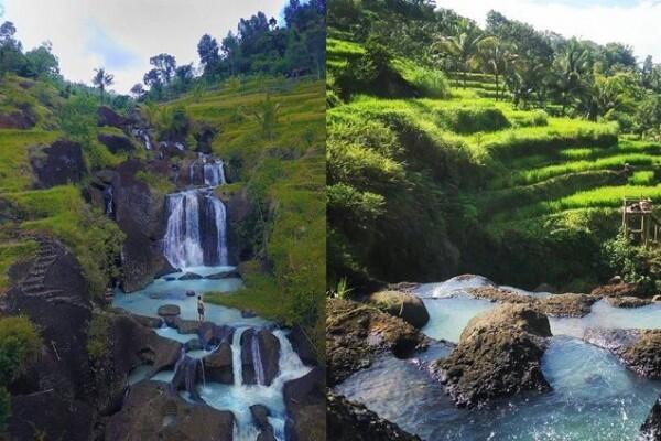 9 Potret Indahnya Air Terjun Kedung Kandang, Asri di Persawahan Yogya