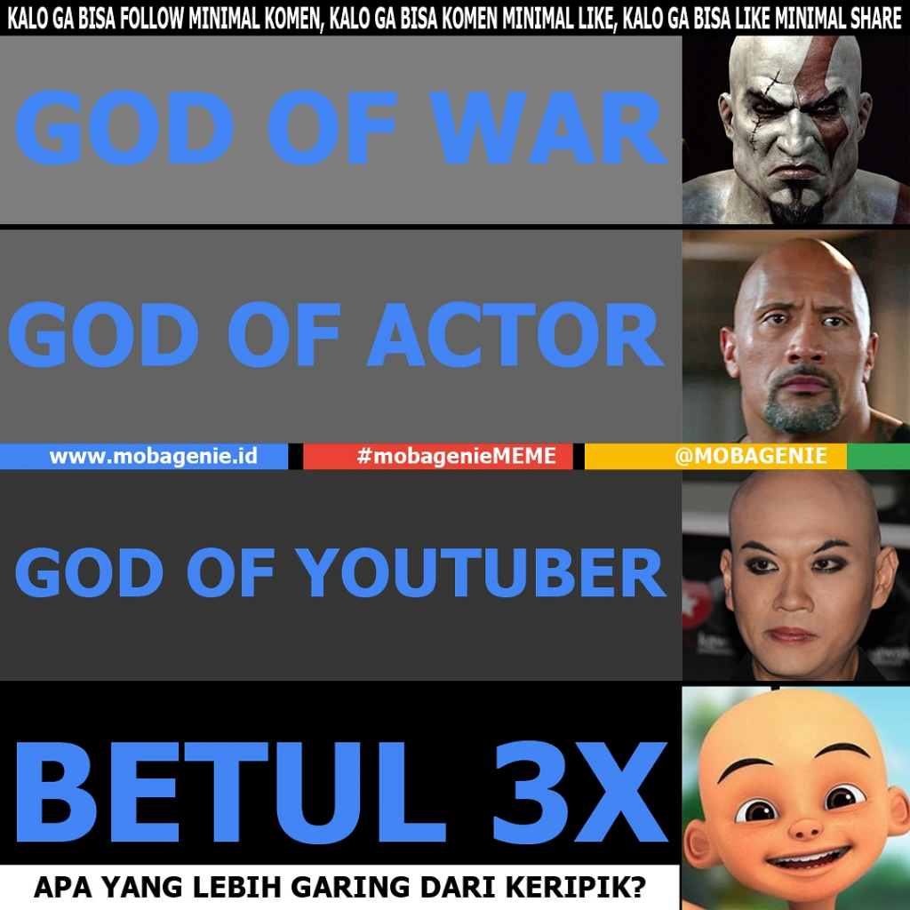 GOD OF WAR, GOD OF ACTOR, GOD OF YOUTUBER