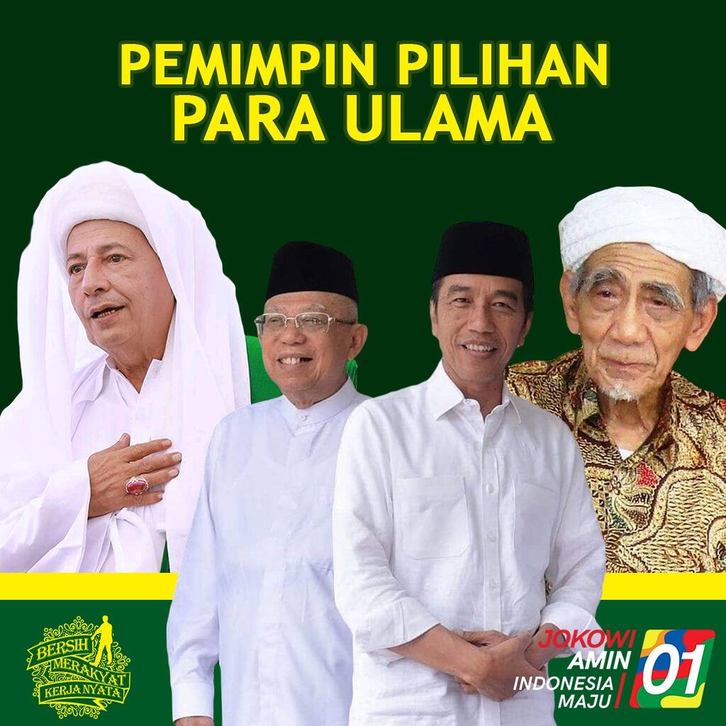 Mbah Moen dan Habib Luthfi Beri Restu Jokowi
