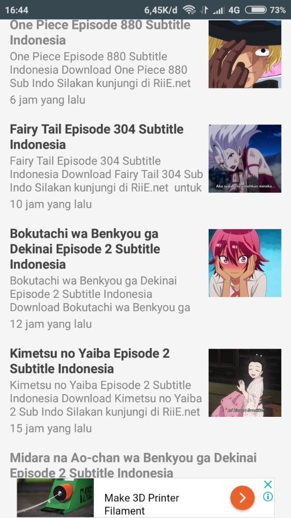 Aplikasi Kumpulan Anime