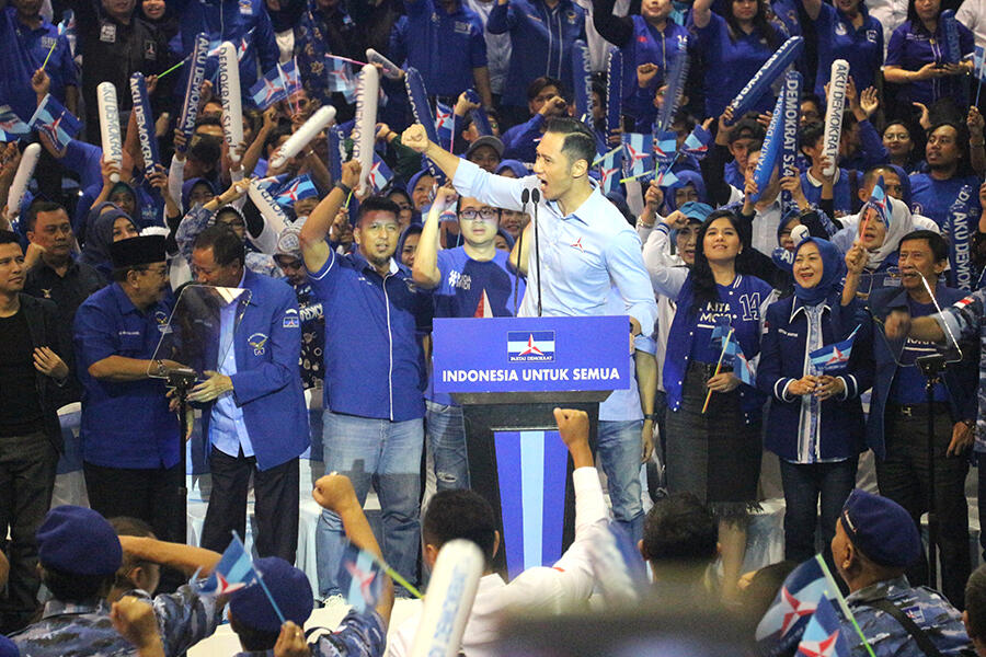 AHY, Pakde Karwo, Emil Dardak Ajak Warga Jatim Coblos Demokrat