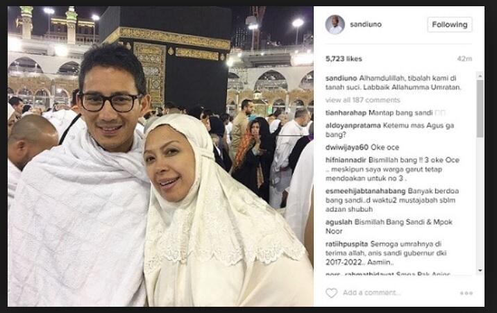 Sandi Ngevlog Usai Umrah: Mohon Maaf Kami Tak Posting, Kami Fokus Ibadah