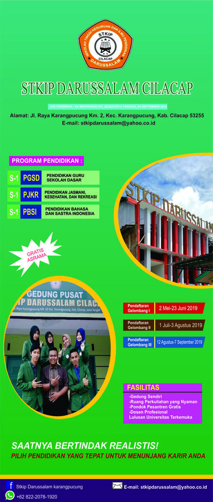 Penerimaan Mahasiswa Baru STKIP DARUSSALAM CILACAP