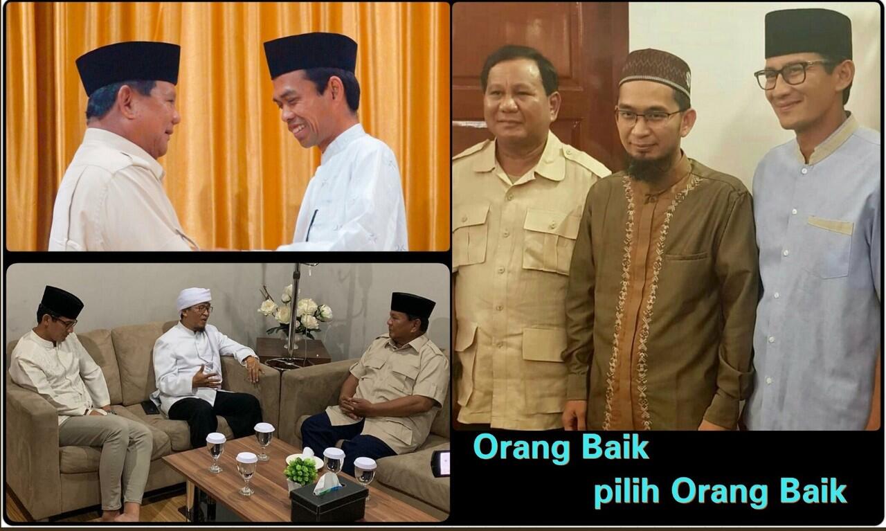 Setelah Ustadz Abdul Somad dan Ustadz Adi Hidayat Giliran Aa Gym Dukung Prabowo-Sandi