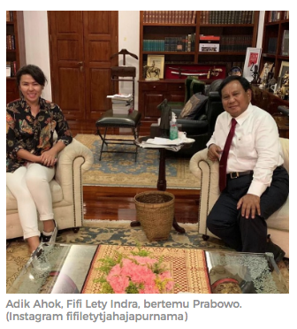 Adik Ahok Bertemu Prabowo