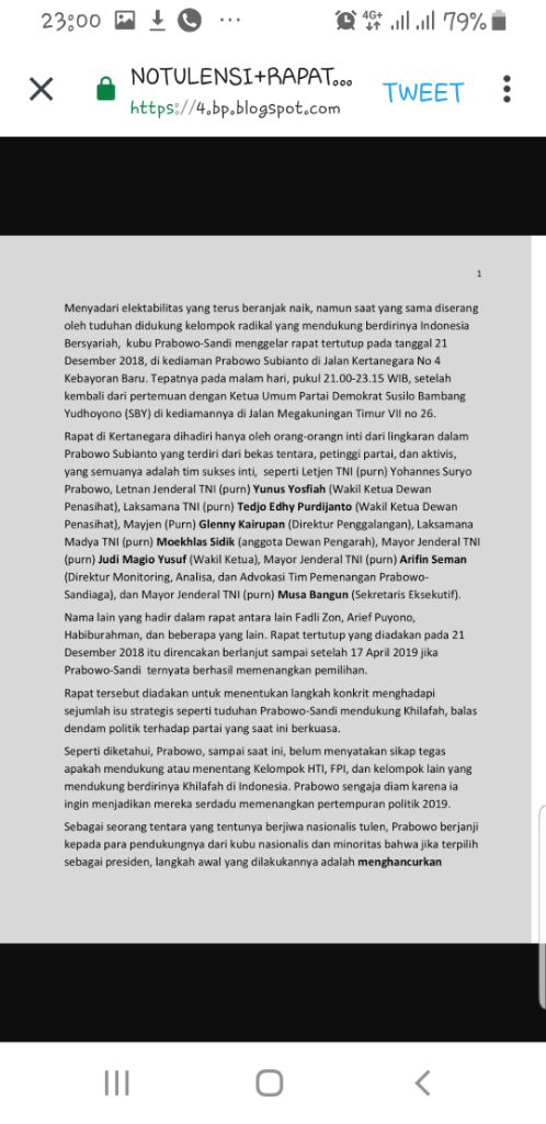GERINDRA AKAN POLISIKAN ALLAN NAIRN KARENA DOKUMEN YANG DIDUGA SUDUTKAN PRABOWO