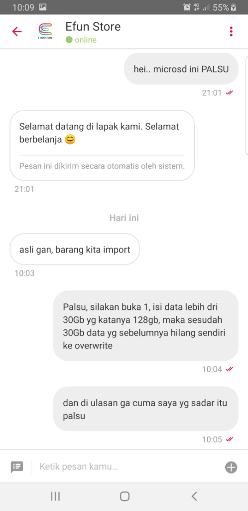 Awas Penjual Bukalapak Efun Store