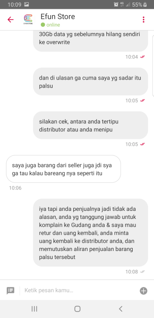 Awas Penjual Bukalapak Efun Store