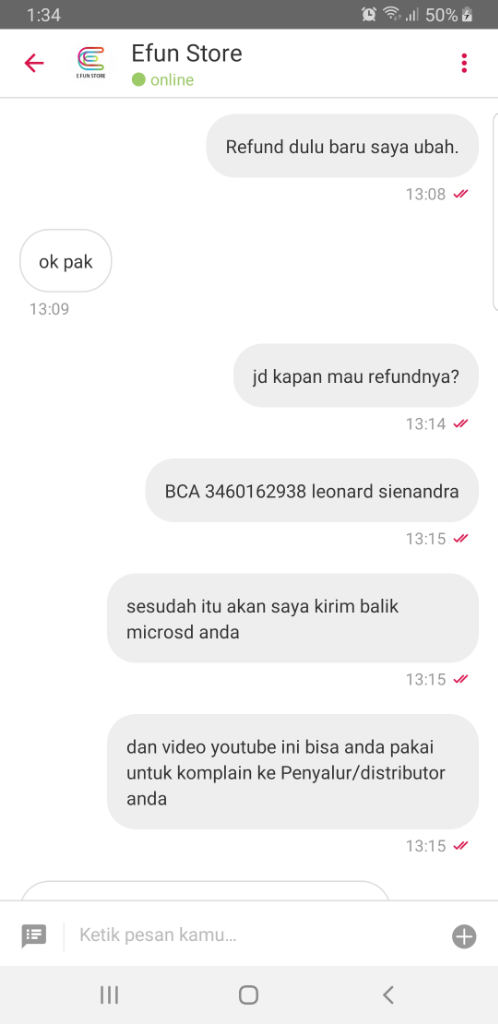 Awas Penjual Bukalapak Efun Store