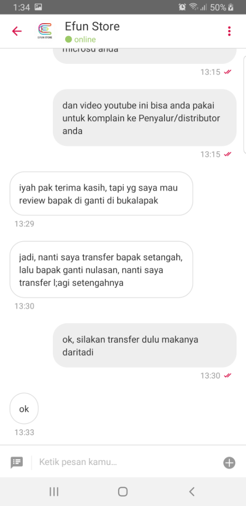 Awas Penjual Bukalapak Efun Store