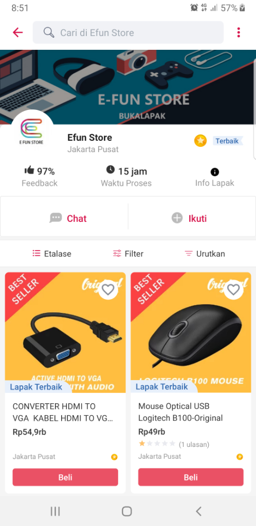 Awas Penjual Bukalapak Efun Store
