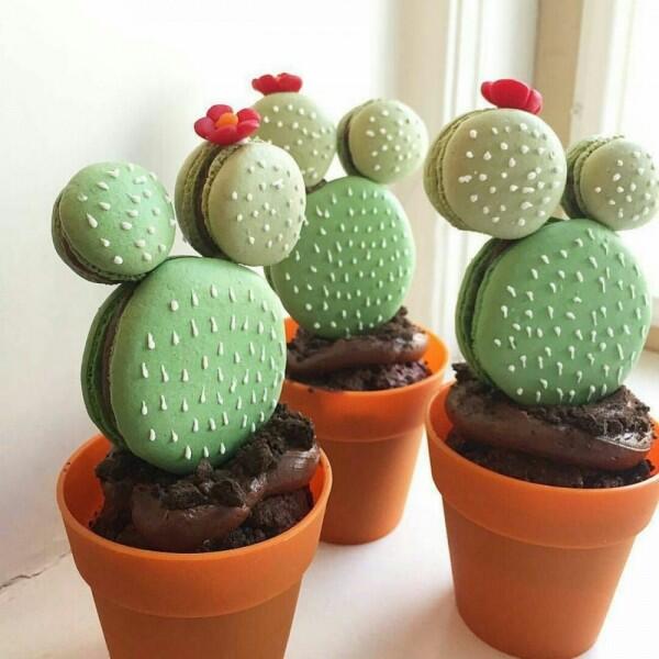 5 Kreasi Unik Kue Macaron Berbentuk Kaktus, Si Manis yang Renyah!
