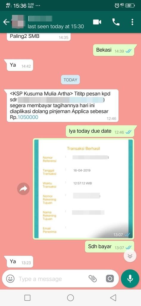 Hati-hati pinjaman online KSP KUSUMA MULIA ARTHA !