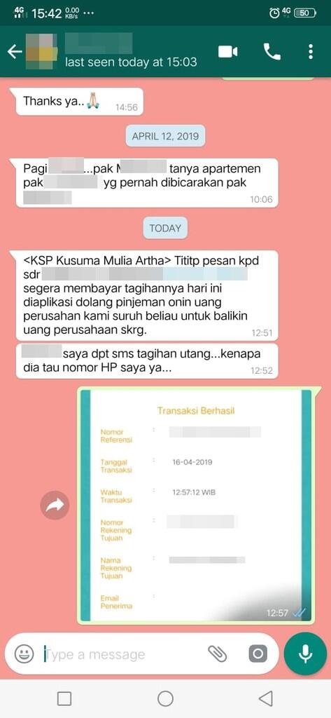 Hati-hati pinjaman online KSP KUSUMA MULIA ARTHA !