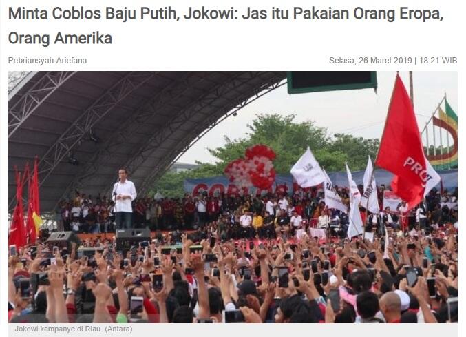 Shaf Salat Jokowi Campur Perempuan Disindir, Pakai Baju Londo Lagi