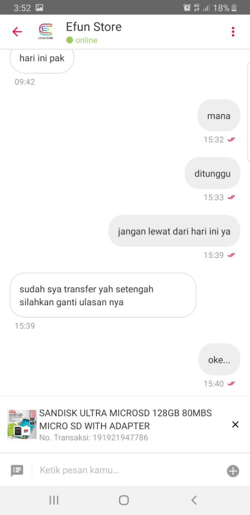 Awas Penjual Bukalapak Efun Store