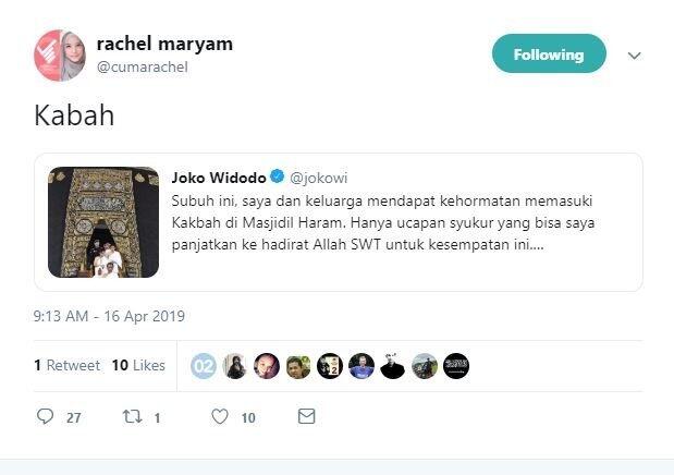 Rachel Maryam Blunder, Revisi Cuitan 'Kakbah' Jokowi Tapi Begini Kata KBBI