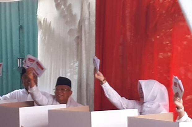 Ma'ruf Amin Yakin Menang Telak di TPS Sendiri