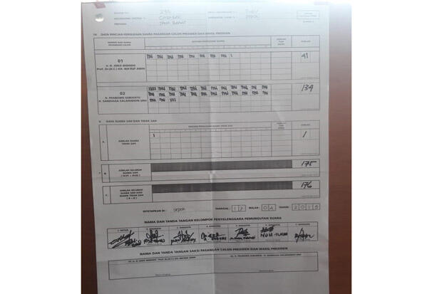 Prabowo-Sandi Menang Telak di TPS Tempat Presiden PKS Nyoblos