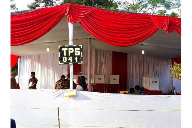 TPS Tempat Prabowo Mencoblos Bernuansa Merah Putih