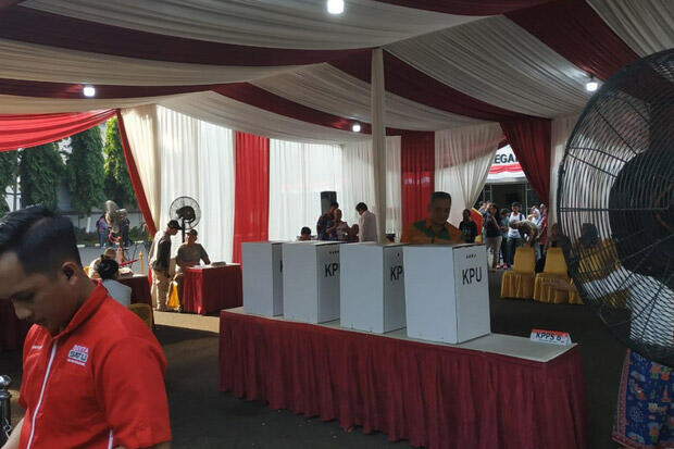 TPS Jokowi di Gambir Mulai Gelar Pemungutan Suara