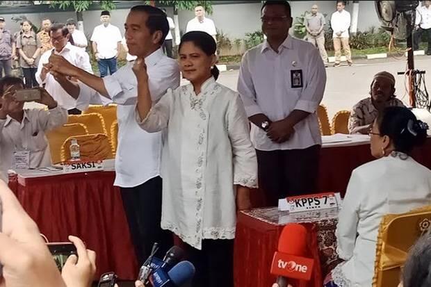 Usai Nyoblos, Jokowi dan Istri Bilang Sudah Plong