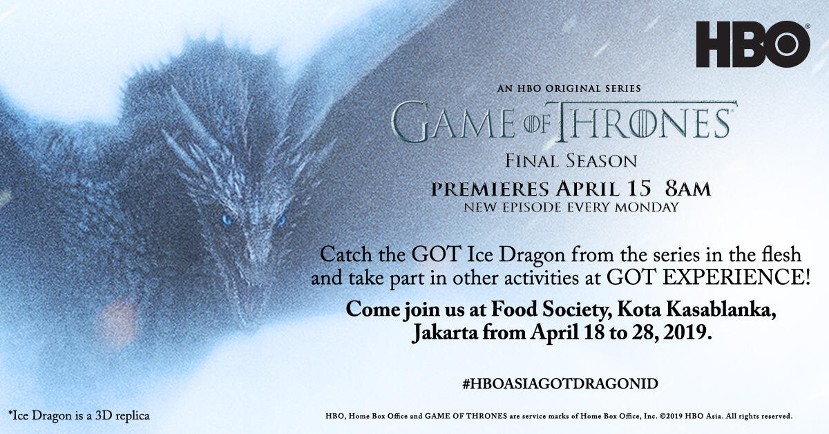 Ada Naga Es dari Game of Thrones di Kota Kasablanka!