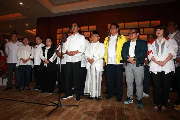 Jokowi-Ma'ruf dan Petinggi Parpol Pengusung Kumpul di Menteng