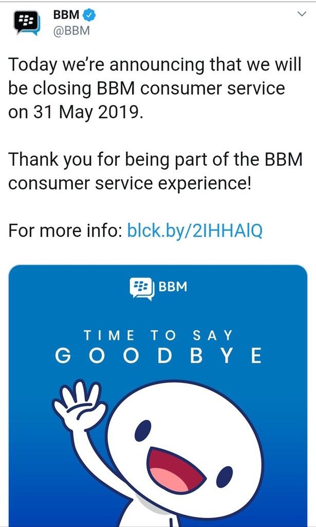 Goodbye BBM messenger, pelopor aplikasi chatting mobile jaman now