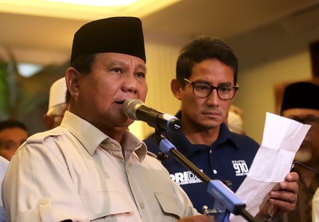 Deklarasi Kemenangan Prabowo 3 kali berturut turut