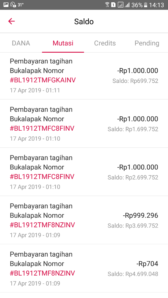 Hilangnya Saldo Bukalapak