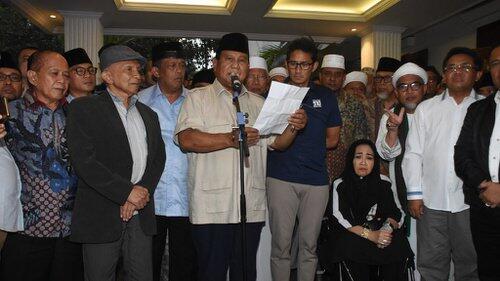 Respons Prabowo Saat Ditanya Wartawan Asing soal Kemenangan Jokowi