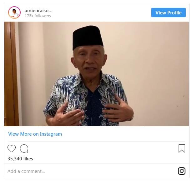 Amien Rais: Pada saat Seperti Ini Muncul Tokoh Serba Bimbang & Safety Player