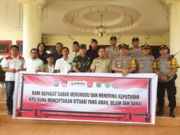 Bupati Pasangkayu dan Forkpimda Deklarasi Sepakat Tunggu Keputusan KPU