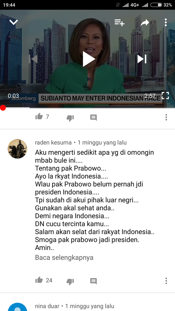 TV Luar negri sebut Prabowo presiden
