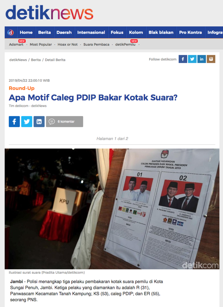 Apa Motif Caleg PDIP Bakar Kotak Suara?