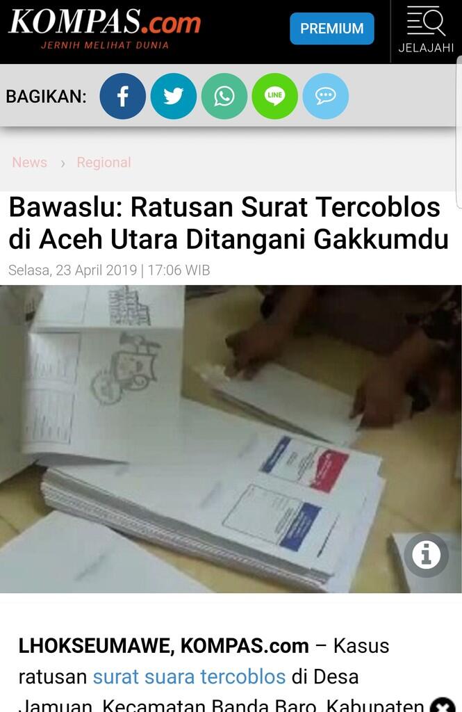 Kecurangan masiv justru terjadi di provinsi yang menyatakan kemenangan Prabowo