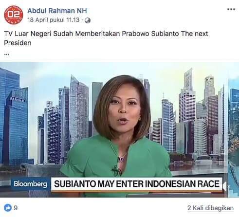 &#91;Cek Fakta&#93; TV Luar Negeri Sudah Memberitakan 'Prabowo Subianto The Next President'?