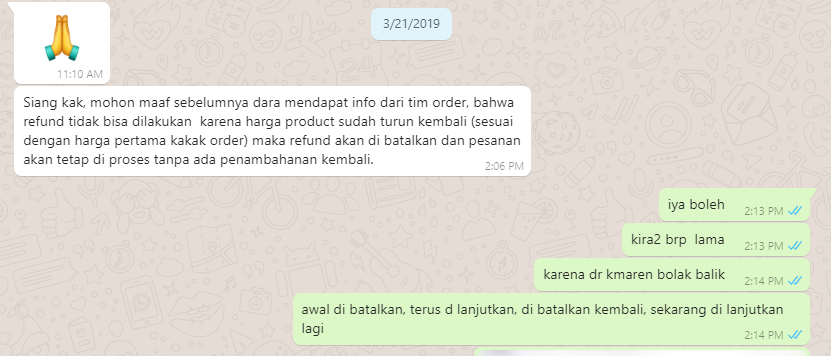 Order Hargadunia yang bermasalah