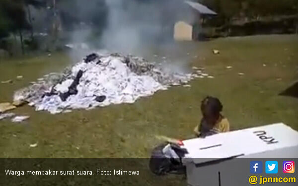 Viral Video Pembakaran Surat Suara di Puncak Jaya Papua