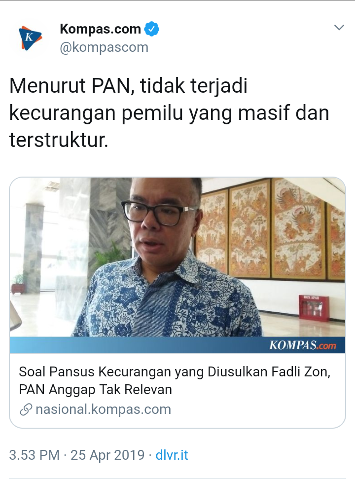 Soal Pansus Kecurangan yang Diusulkan Fadli Zon, PAN Anggap Tak Relevan

