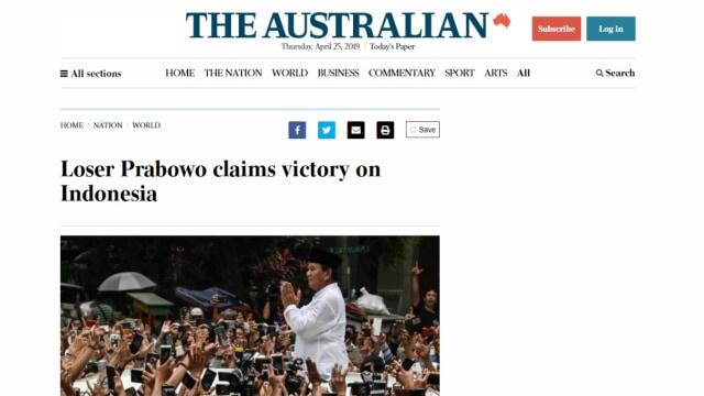 Kenapa The Australian Menulis ‘Loser Prabowo’ dalam Artikelnya?