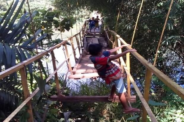 Jembatan di Bengkulu Utara ini Nyaris Menelan Korban